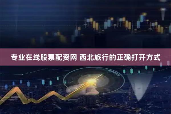 专业在线股票配资网 西北旅行的正确打开方式